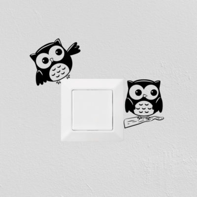 Wandtattoo für Lichtschalter / Steckdose Eulen