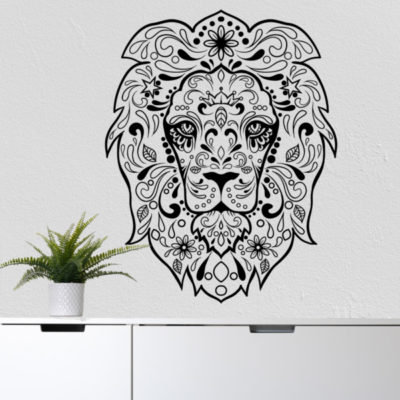 Wandtattoo Mandala Löwe