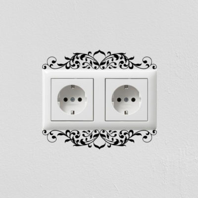 Wandtattoo für Lichtschalter / Steckdose Floral Ranke