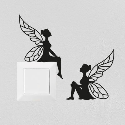 Wandtattoo für Lichtschalter / Steckdose Elfen