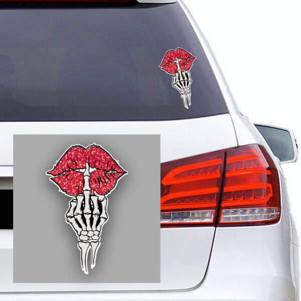 Funsticker Aufkleber Autoaufkleber Skeletthand Lips Funsticker Aufkleber Autoaufkleber Skeletthand Lips