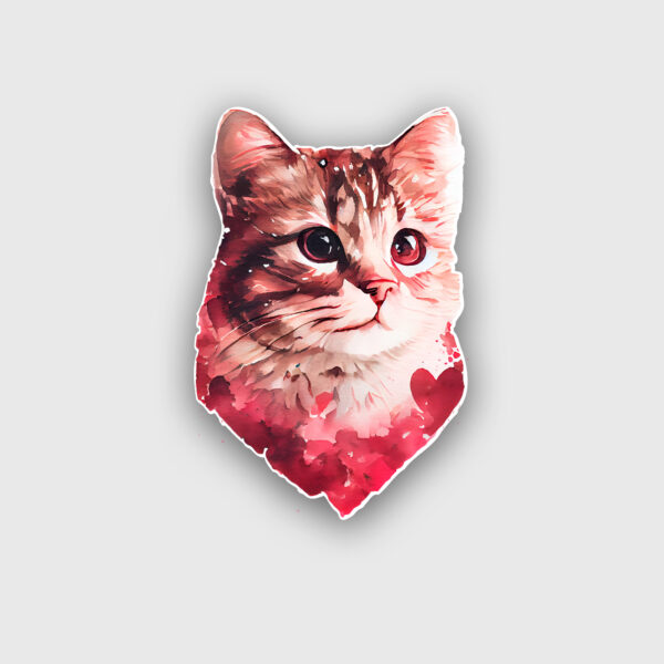 Funsticker Aufkleber Valentine Katze Funsticker Aufkleber Valentine Katze