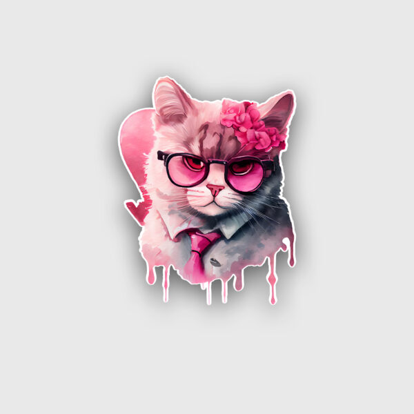 Funsticker Aufkleber Valentine Kater Katze Funsticker Aufkleber Valentine Kater Katze